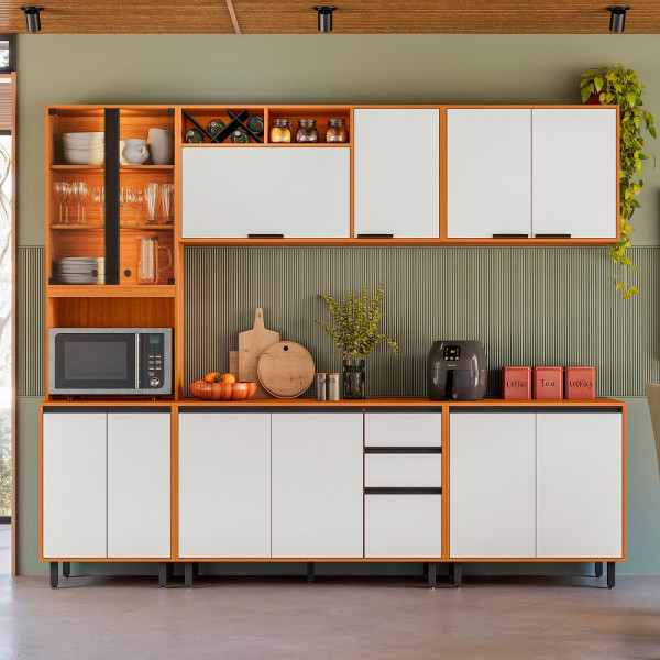 COZINHA POLIMAN RAVENA 13P 2G FREIJO/OFF ACETINADO COZINHA POLIMAN RAVENA 13P 2G FREIJO/OFF ACETINADO