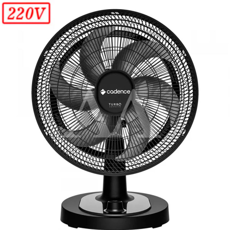 VENTILADOR CADENCE TURBO CONFORTO VTR470 42CM 6 PAS 3 VEL 220V PRETO VENTILADOR CADENCE TURBO CONFORTO VTR470 42CM 6 PAS 3 VEL 220V PRETO