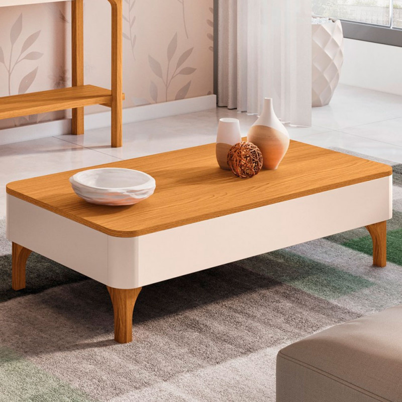 MESA CENTRO HB LIZ OFF WHITE/CINAMOMO MESA CENTRO HB LIZ OFF WHITE/CINAMOMO