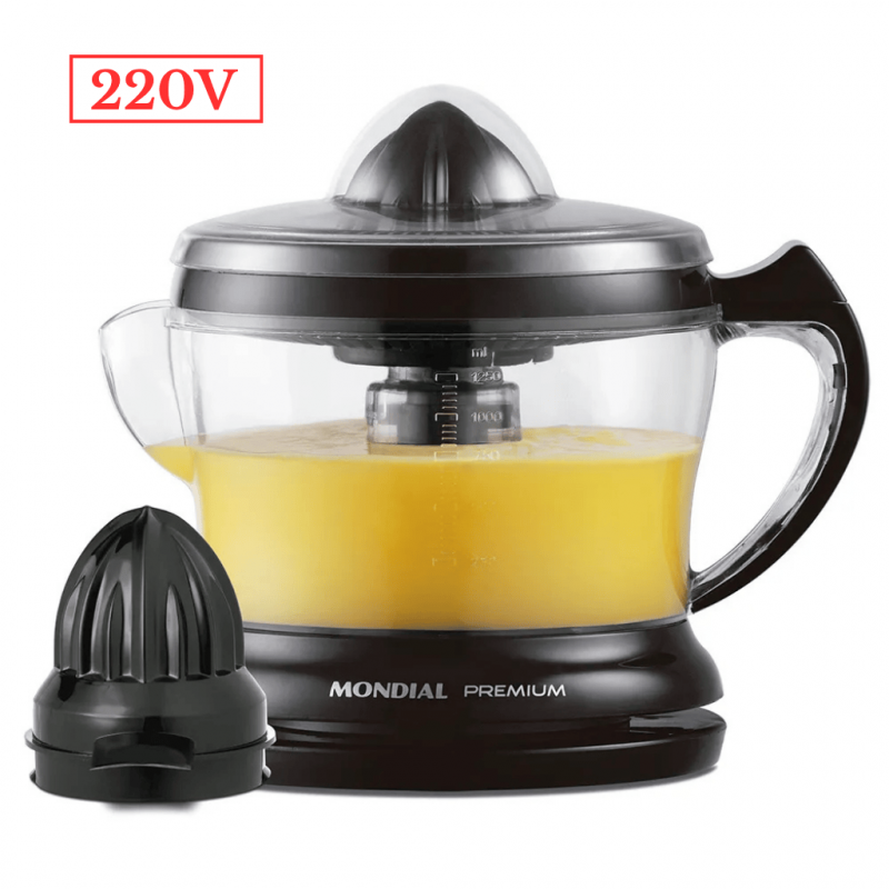 ESPREMEDOR DE FRUTAS MONDIAL PREMIUM E-02 220V PRETO