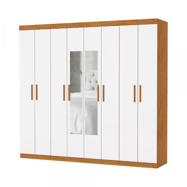 ROUPEIRO 8P. ABRIR 4G CARIOCA RUBI C/ESP E C/PE CINAMOMO/BRANCO ROUPEIRO 8P. ABRIR 4G CARIOCA RUBI C/ESP E C/PE CINAMOMO/BRANCO