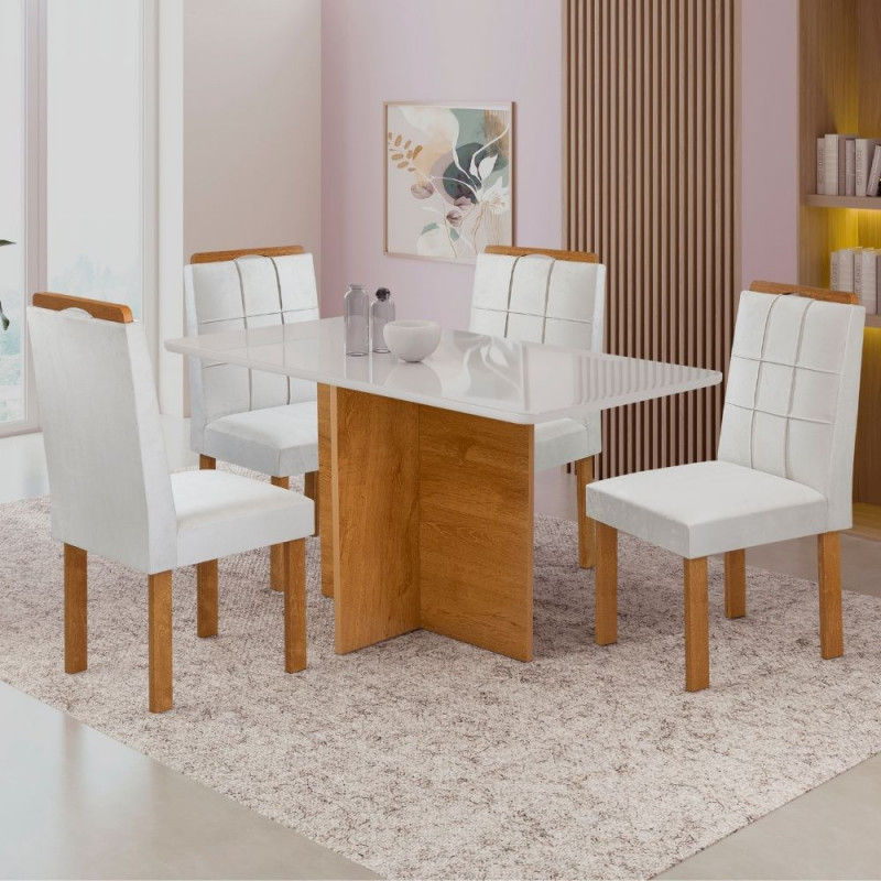 CJ MESA 4C CEL MOVEIS SALINAS RETANGULAR 120X80 TAMPO LONDRES PLUS C/VDO CAD. SALINAS TEC 169 OFF/CINAMOMO CJ MESA 4C CEL MOVEIS SALINAS RETANGULAR 120X80 TAMPO LONDRES PLUS C/VDO CAD. SALINAS TEC 169 OFF/CINAMOMO