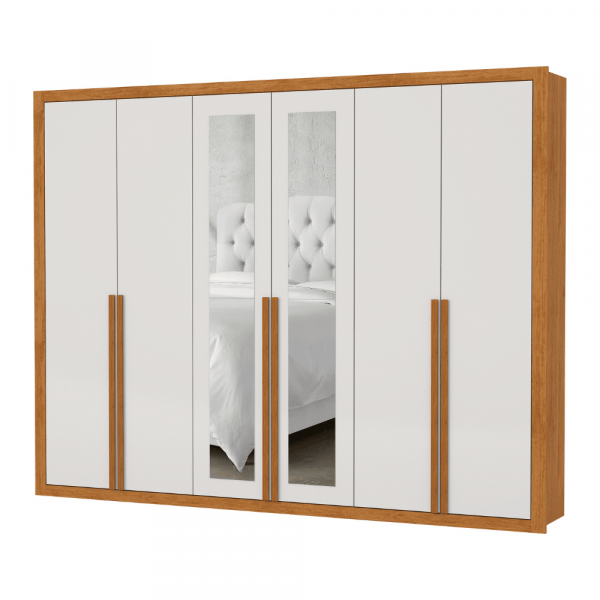 ROUPEIRO 6P. ABRIR 6G CARIOCA CHICAGO C/ESP E C/PE CINAMOMO/OFF WHITE ROUPEIRO 6P. ABRIR 6G CARIOCA CHICAGO C/ESP E C/PE CINAMOMO/OFF WHITE