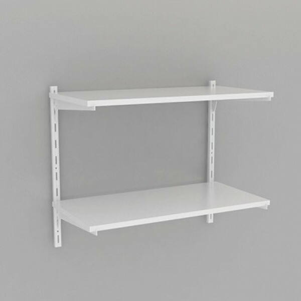 KIT 2 PRATELEIRA BRASFORMA MULTIUSO 60X30 C/TRILHO BRANCO