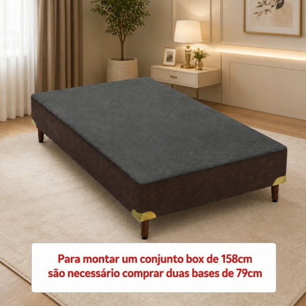 BASE BOX 79X198X30 RECONFLEX SOMIE SUEDE MARROM BASE BOX 79X198X30 RECONFLEX SOMIE SUEDE MARROM